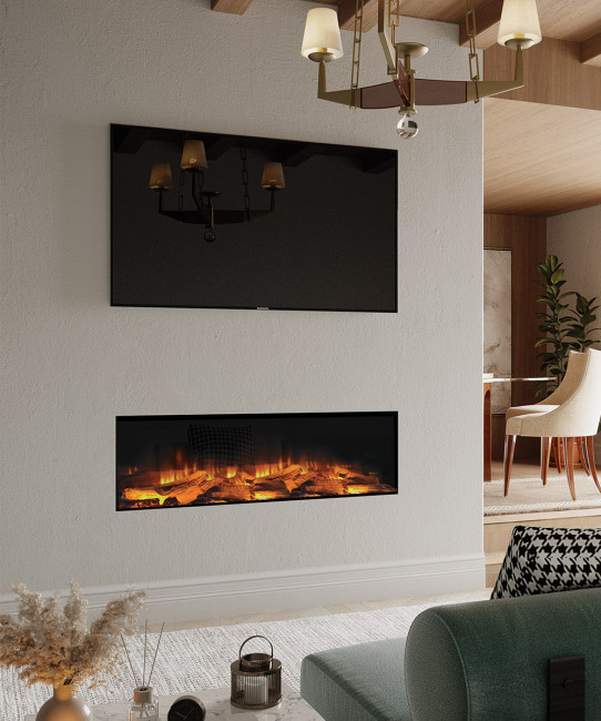 Evonic Creative 1250 Media Wall Electric Fire