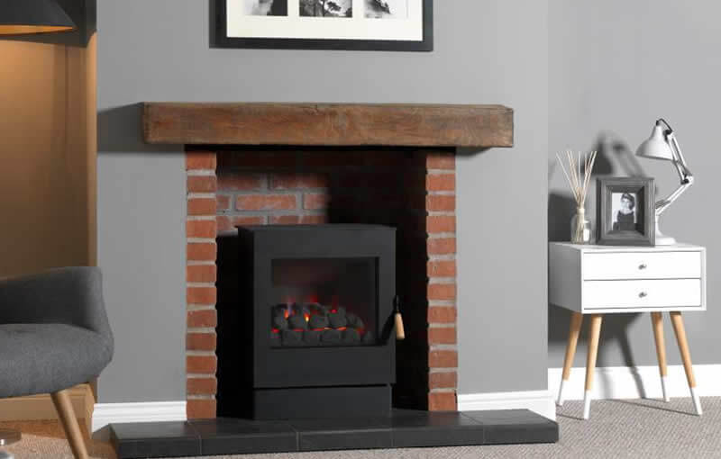 Burley Balanced Flue Gas Stove - Symmetry gas stove with coal fuel bed