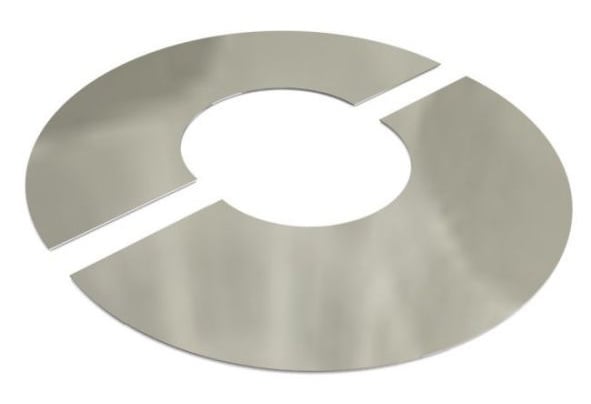 Dura Flue 0 Degree Finishing Plate in Stainless Steel